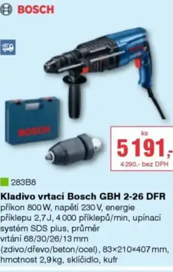 DEK Kladivo vrtací Bosch GBH 2-26 DFR nabídka