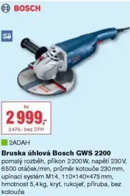 DEK Bruska úhlová Bosch GWS 2200 nabídka