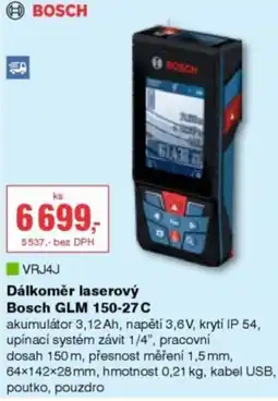 DEK BOSCH Dálkoměr laserový Bosch GLM 150-27 C nabídka