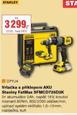DEK Vrtačka s příklepem AKU Stanley FatMax SFMCD726D2K nabídka