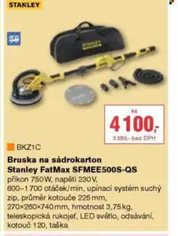 DEK Bruska na sádrokarton Stanley FatMax SFMEE500S-QS nabídka