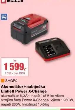 DEK Akumulátor + nabíječka Einhell Power X-Change nabídka