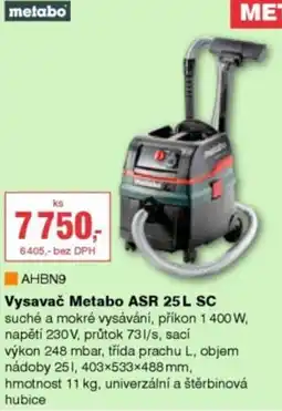 DEK Vysavač Metabo ASR 25L SC nabídka