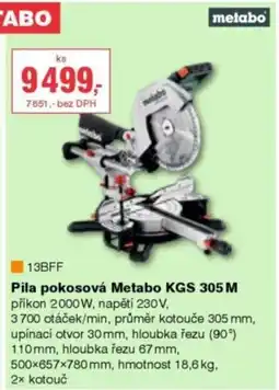 DEK Pila pokosová Metabo KGS 305M nabídka