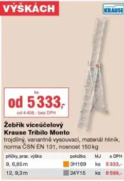 DEK Žebřík víceúčelový Krause Tribilo Monto nabídka