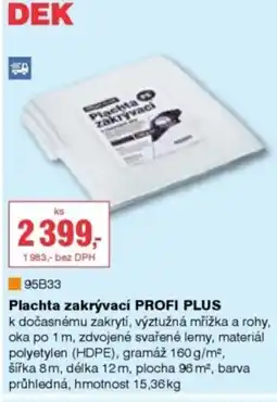 DEK Plachta zakrývací PROFI PLUS nabídka