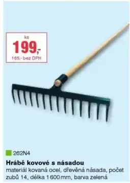 DEK Hrábě kovové s násadou nabídka