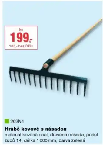 DEK Hrábě kovové s násadou nabídka