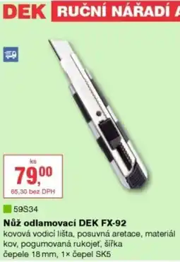 DEK Nůž odlamovací DEK FX-92 nabídka