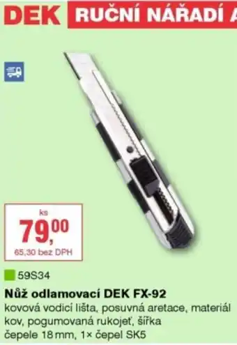 DEK Nůž odlamovací DEK FX-92 nabídka