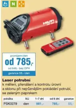 DEK Laser potrubní nabídka