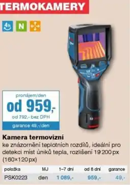 DEK Kamera termovizní nabídka