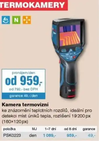 DEK Kamera termovizní nabídka