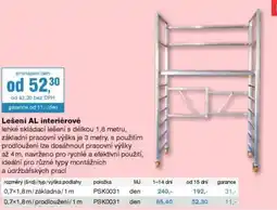 DEK Lešení AL interiérové nabídka
