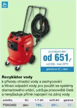 DEK Recyklátor vody nabídka