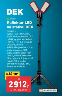 DEK Reflektor LED na stativu DEK pracovní nabídka