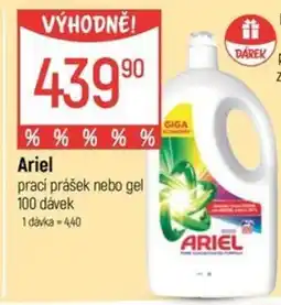 Globus ARIEL prací prášek nebo gel 100 dávek nabídka
