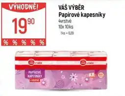 Globus VÁŠ VÝBĚR Papírové kapesníky 4vrstvé nabídka