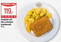 Globus Smažené rybí filé s vařenými bramborami nabídka
