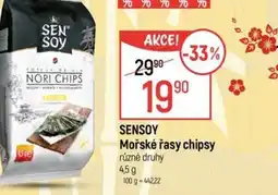 Globus SENSOY Mořské řasy chipsy nabídka
