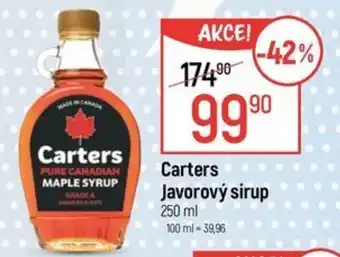 Globus Carters Javorový sirup nabídka