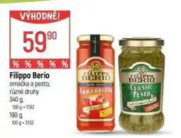 Globus Filippo Berio omáčka a pesto nabídka