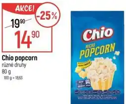 Globus Chio popcorn nabídka