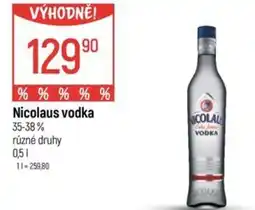 Globus Nicolaus vodka nabídka