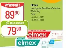 Globus Elmex zubní pasta Sensitive a Sensitive Whitening nabídka