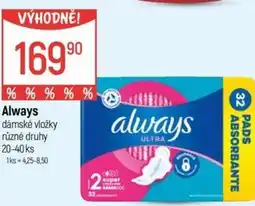Globus Always dámské vložky nabídka