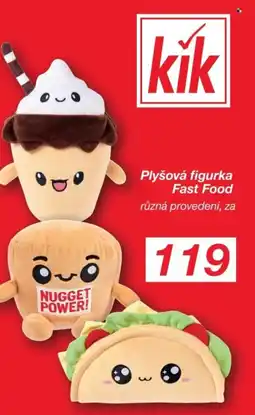 Kik Plyšová figurka Fast Food nabídka