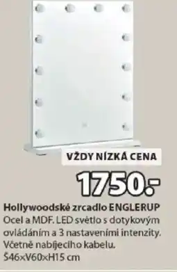 JYSK Hollywoodské zrcadlo ENGLERUP nabídka