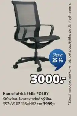 JYSK Kancelářská židle FOLBY nabídka