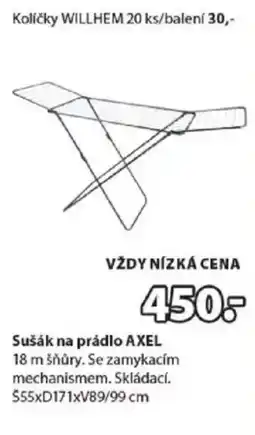 JYSK Sušák na prádlo AXEL nabídka