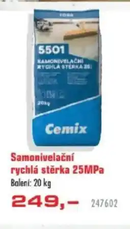 Uni Hobby Samonivelační rychlá stěrka 25MPa nabídka