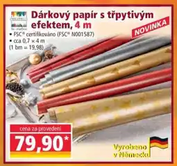 Norma Dárkový papír s třpytivým efektem, 4 m nabídka