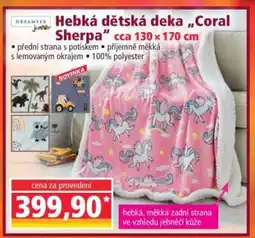 Norma Hebká dětská deka „Coral Sherpa“ nabídka