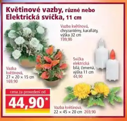 Norma Květinové vazby, různé nebo Elektrická svíčka, 11 cm nabídka