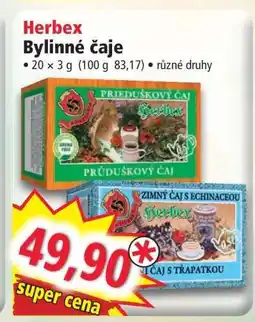 Norma Herbex Bylinné čaje nabídka
