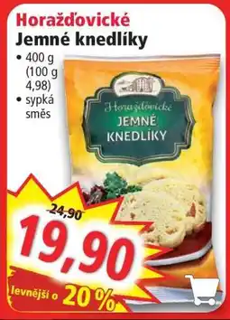 Norma HORAŽĎOVICKÉ Jemné knedlíky nabídka