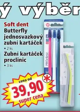 Norma Soft dent Butterfly jednosvazkový zubní kartáček nabídka