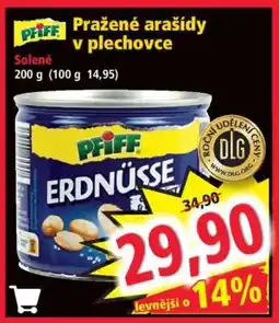 Norma Pražené arašídy v plechovce nabídka