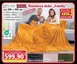 Norma XXXL flanelová deka „Family“ nabídka