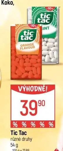 Globus Tic Tac nabídka