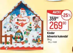 Globus KINDER ADVENTNÍ KALENDÁŘ nabídka