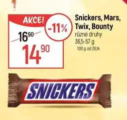 Globus SNICKERS / MARS / TWIX / BOUNTY nabídka