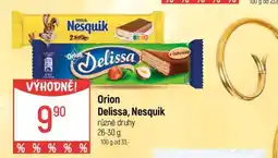 Globus Orion Delissa, Nesquik nabídka