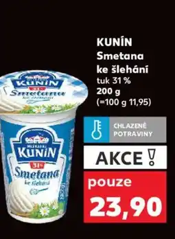 Kaufland KUNIN Smetana ke šlehání nabídka