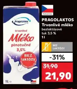 Kaufland PRAGOLAKTOS Trvanlivé mléko nabídka
