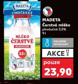 Kaufland MADETA Čerstvé mléko nabídka
